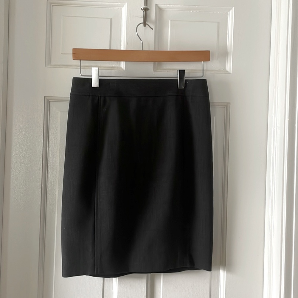Loft Dark Grey Mini Pencil Skirt